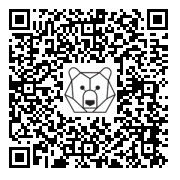 Lien QR Code BEAR CUB - WHITE SLEEPING BEAR