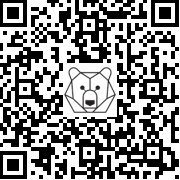 Lien QR Code White deer head