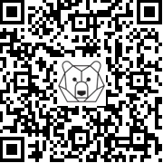 Lien QR Code Funny grey Bunny