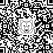 Lien QR Code Standing Large polar bear 2m10