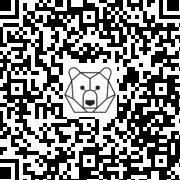 Lien QR Code White Bear Leon Standing