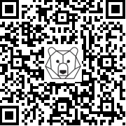 Lien QR Code STANDING WHITE WOLF