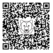 Lien QR Code Brown Leo Bear Skiing