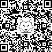 Lien QR Code White Bear Leon Tambourine