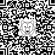 Lien QR Code White Bear Leonardo on its side