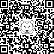 Lien QR Code White reindeer