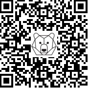 Lien QR Code STANDING WHITE FOX