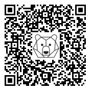 Lien QR Code Brown Leo Bear with Cake