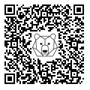 Lien QR Code Sleeping White Leon Bear on Gift Pack