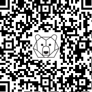 Lien QR Code Dreamy White Leon Bear