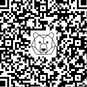 Lien QR Code SITTING WHITE LEON WITH TWO HUSKIES