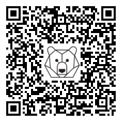 Lien QR Code YELLOW POLAR BEAR 4 PAWS 1,80M