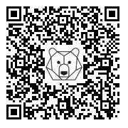 Lien QR Code SITTING POLAR BEAR 2 PAWS YELLOW