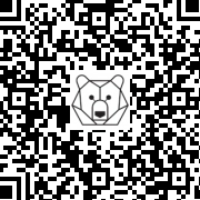 Lien QR Code SITTING POLAR BEAR 2 PAWS YELLOW